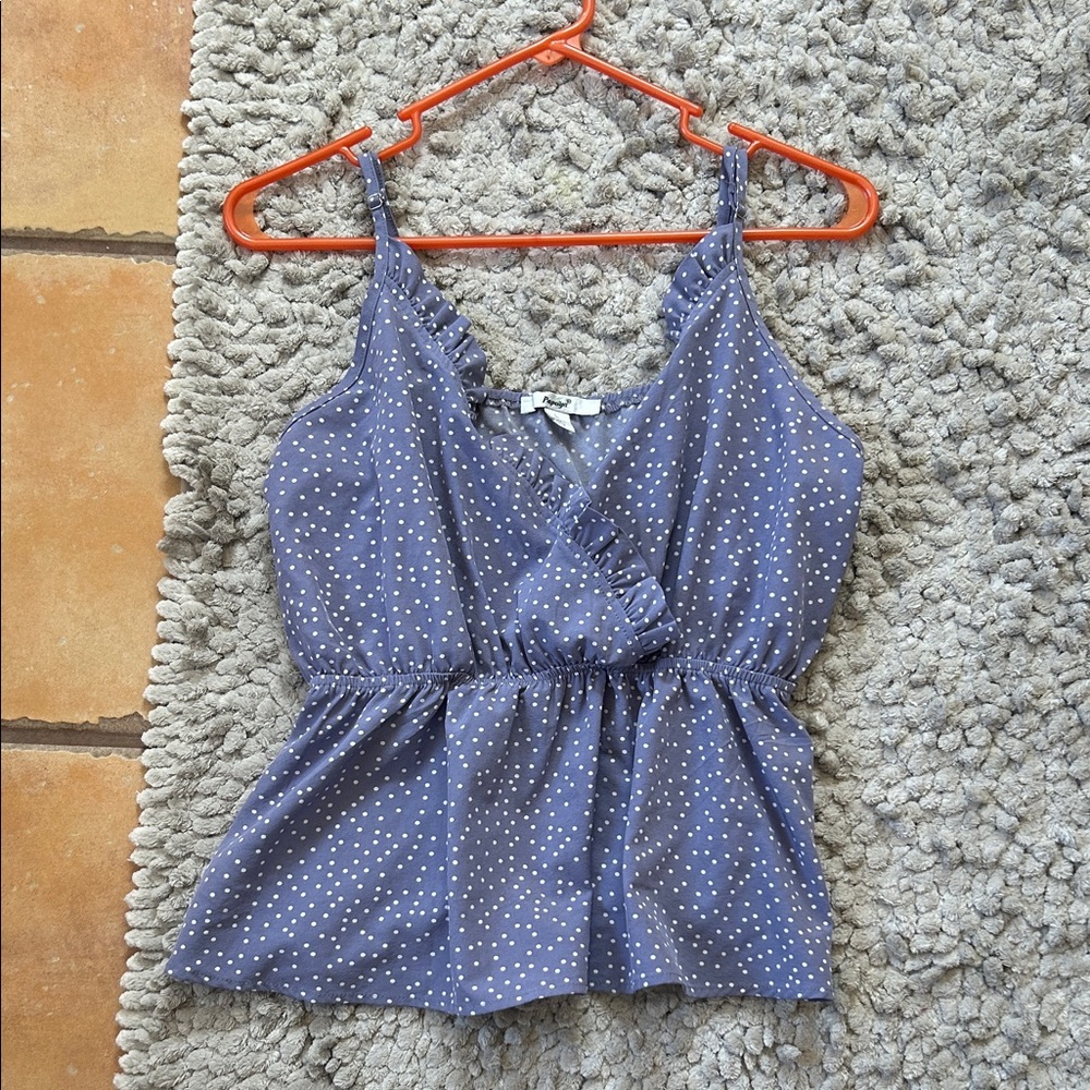 Papaya Navy Polka Dot Camisole‎